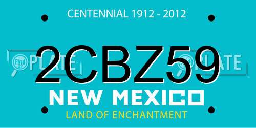 2CBZ59 New Mexico License Plate