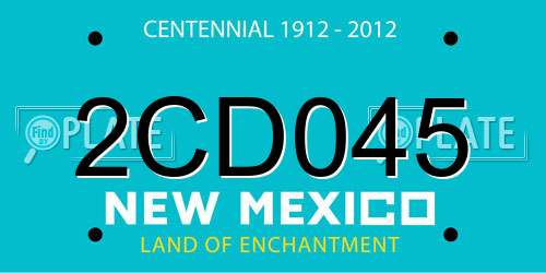 2CD045 New Mexico License Plate