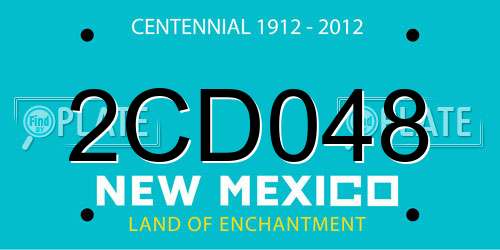 2CD048 New Mexico License Plate
