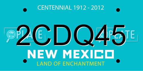 2CDQ45 New Mexico License Plate