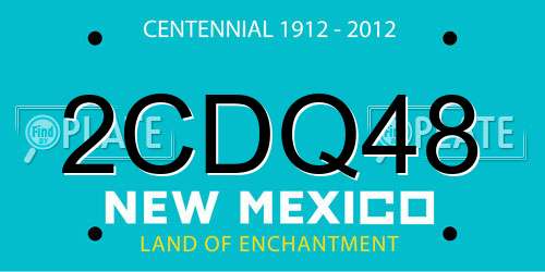 2CDQ48 New Mexico License Plate