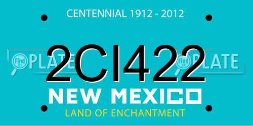 2CI422 New Mexico License Plate