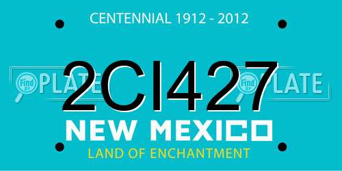 2CI427 New Mexico License Plate