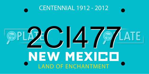 2CI477 New Mexico License Plate