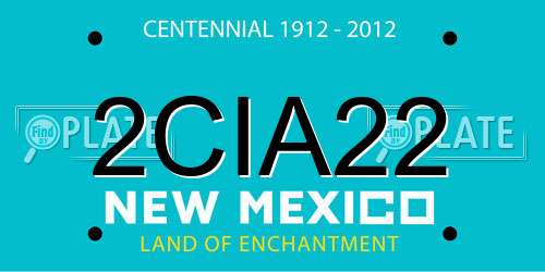 2CIA22 New Mexico License Plate