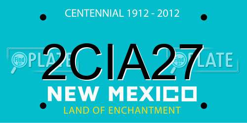 2CIA27 New Mexico License Plate
