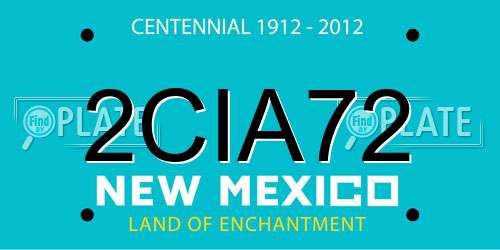 2CIA72 New Mexico License Plate