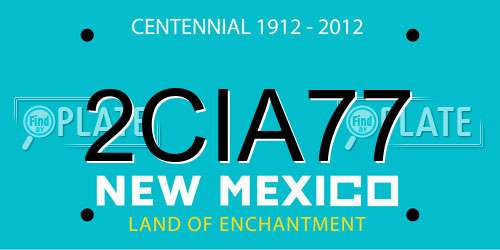 2CIA77 New Mexico License Plate
