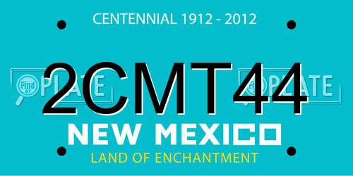 2CMT44 New Mexico License Plate