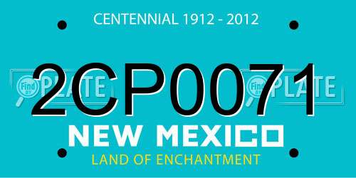 2CP0071 New Mexico License Plate