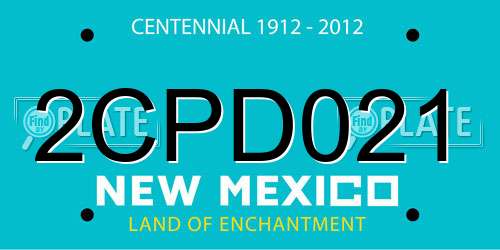 2CPD021 New Mexico License Plate
