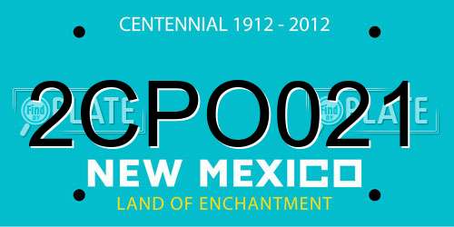 2CPO021 New Mexico License Plate