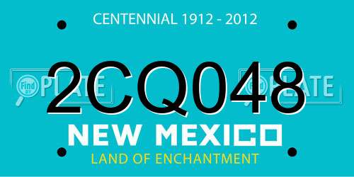 2CQ048 New Mexico License Plate