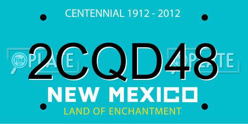 2CQD48 New Mexico License Plate