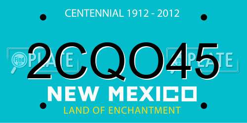 2CQO45 New Mexico License Plate