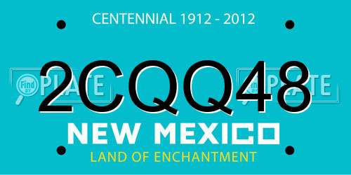 2CQQ48 New Mexico License Plate