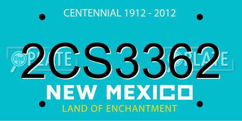 2CS3362 New Mexico License Plate