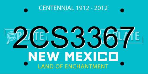 2CS3367 New Mexico License Plate