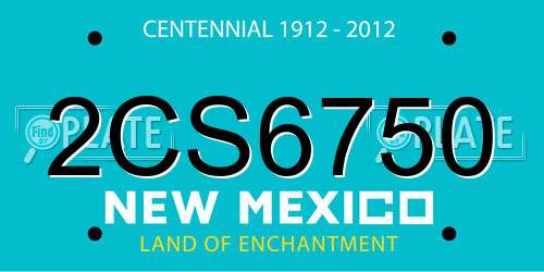 2CS6750 New Mexico License Plate
