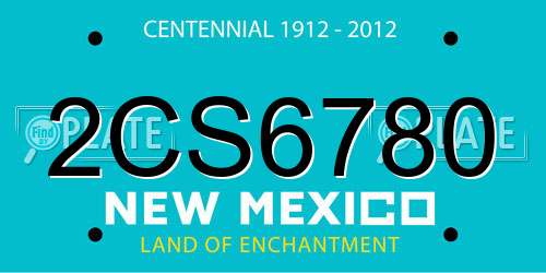 2CS6780 New Mexico License Plate