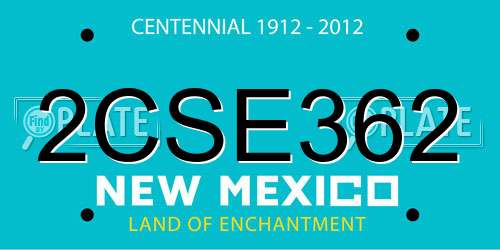 2CSE362 New Mexico License Plate