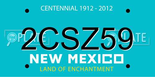 2CSZ59 New Mexico License Plate