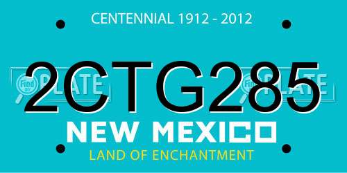 2CTG285 New Mexico License Plate