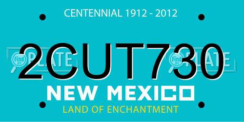 2CUT730 New Mexico License Plate