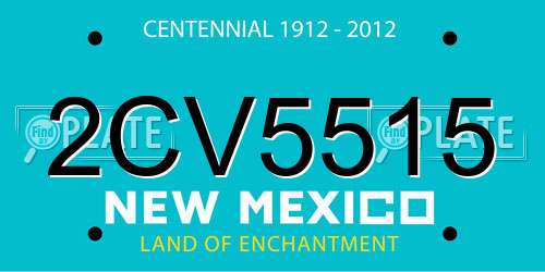 2CV5515 New Mexico License Plate