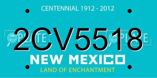 2CV5518 New Mexico License Plate