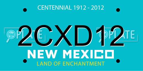 2CXD12 New Mexico License Plate