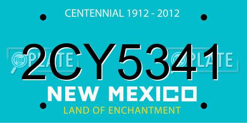 2CY5341 New Mexico License Plate