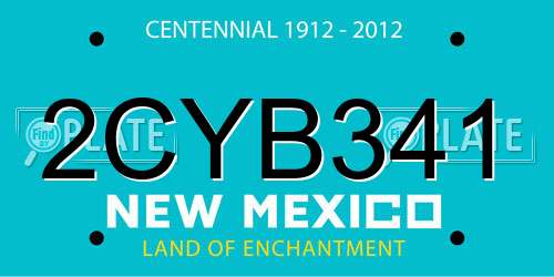 2CYB341 New Mexico License Plate
