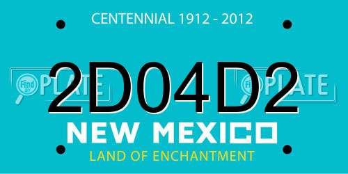 2D04D2 New Mexico License Plate