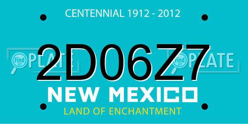2D06Z7 New Mexico License Plate