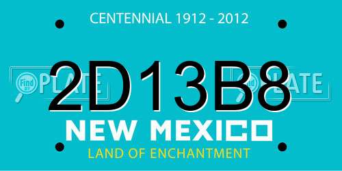 2D13B8 New Mexico License Plate