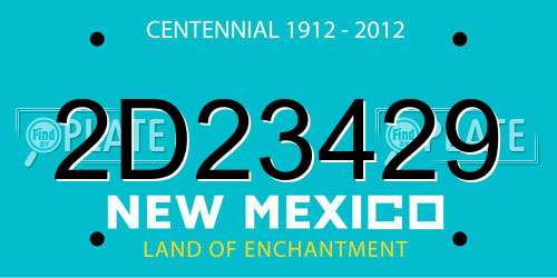 2D23429 New Mexico License Plate
