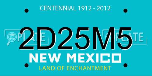 2D25M5 New Mexico License Plate