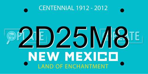 2D25M8 New Mexico License Plate