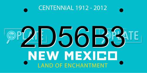 2D56B3 New Mexico License Plate