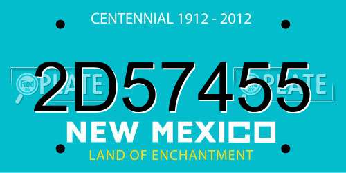 2D57455 New Mexico License Plate