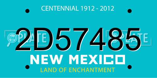 2D57485 New Mexico License Plate