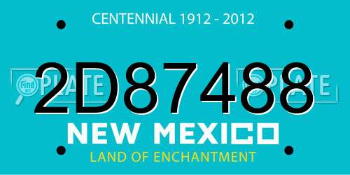 2D87488 New Mexico License Plate