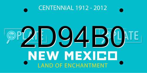 2D94B0 New Mexico License Plate