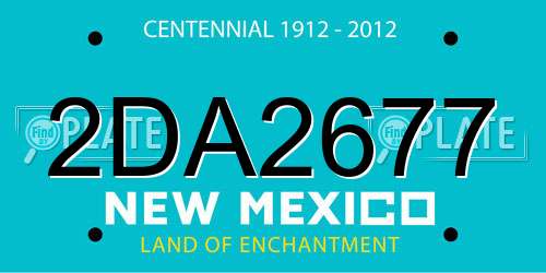 2DA2677 New Mexico License Plate