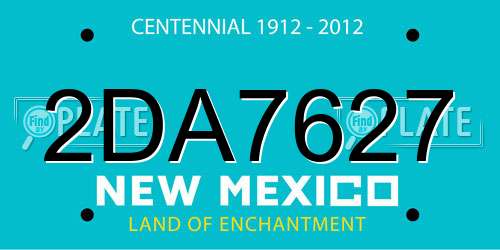2DA7627 New Mexico License Plate