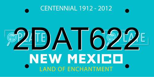 2DAT622 New Mexico License Plate