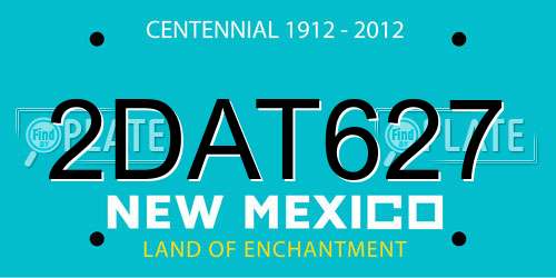 2DAT627 New Mexico License Plate