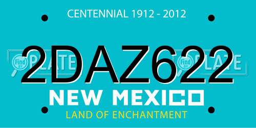 2DAZ622 New Mexico License Plate