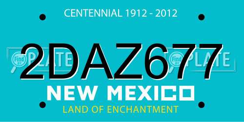 2DAZ677 New Mexico License Plate